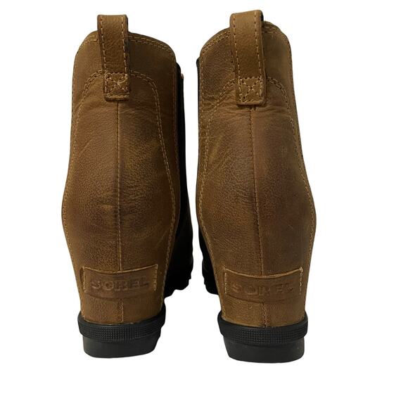 Sorel Tan Joan Of Arctic Wedge II Chelsea Ankle Bootie Waterproof Women’s sz 8.5 - Picture 5 of 15